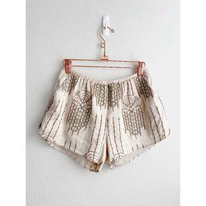 Elizabeth and James Embroidery Silk Shorts Sz XS
